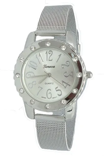 Silver-Tone Stainless Steel Watch