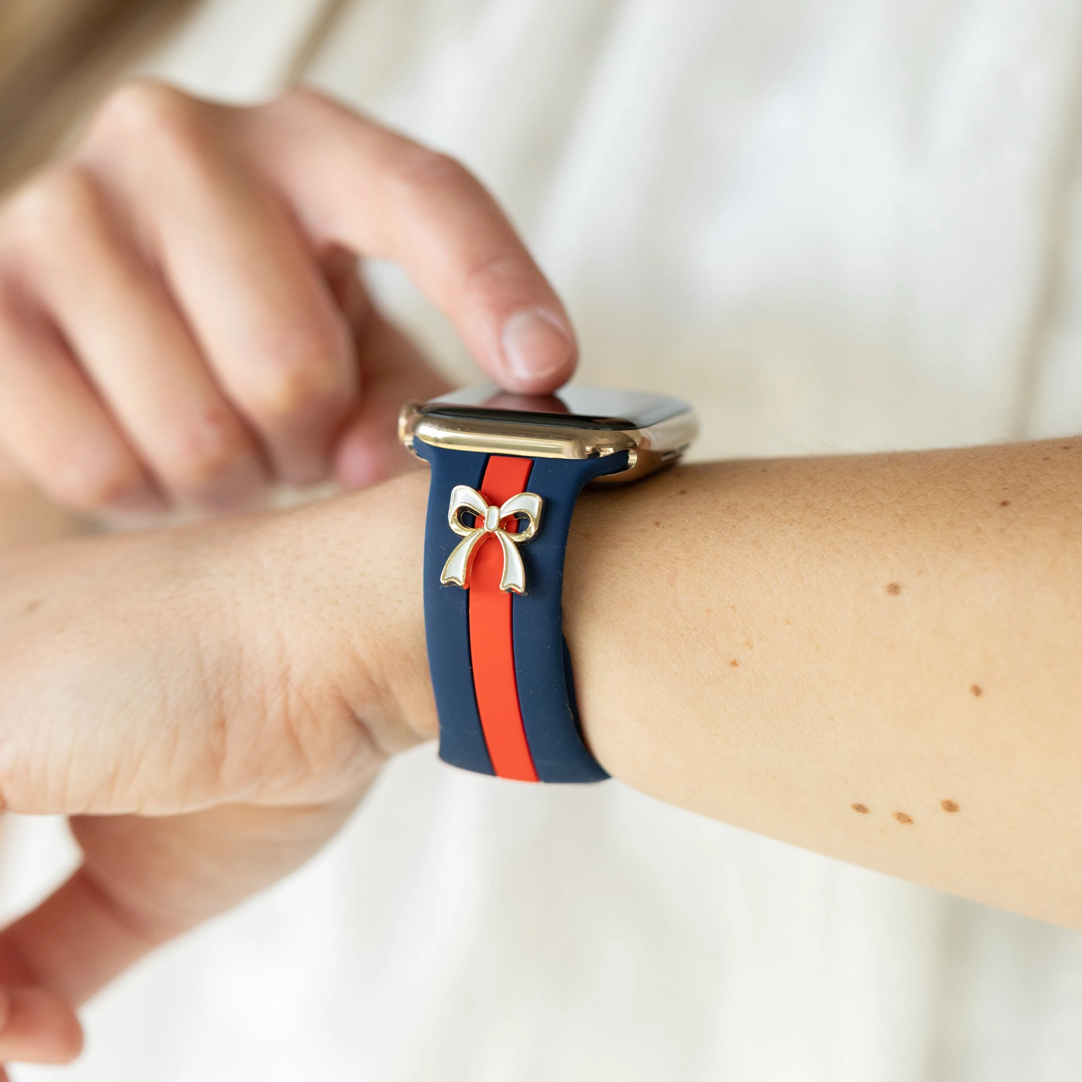 Skye Blue & Red Smart Watch Band