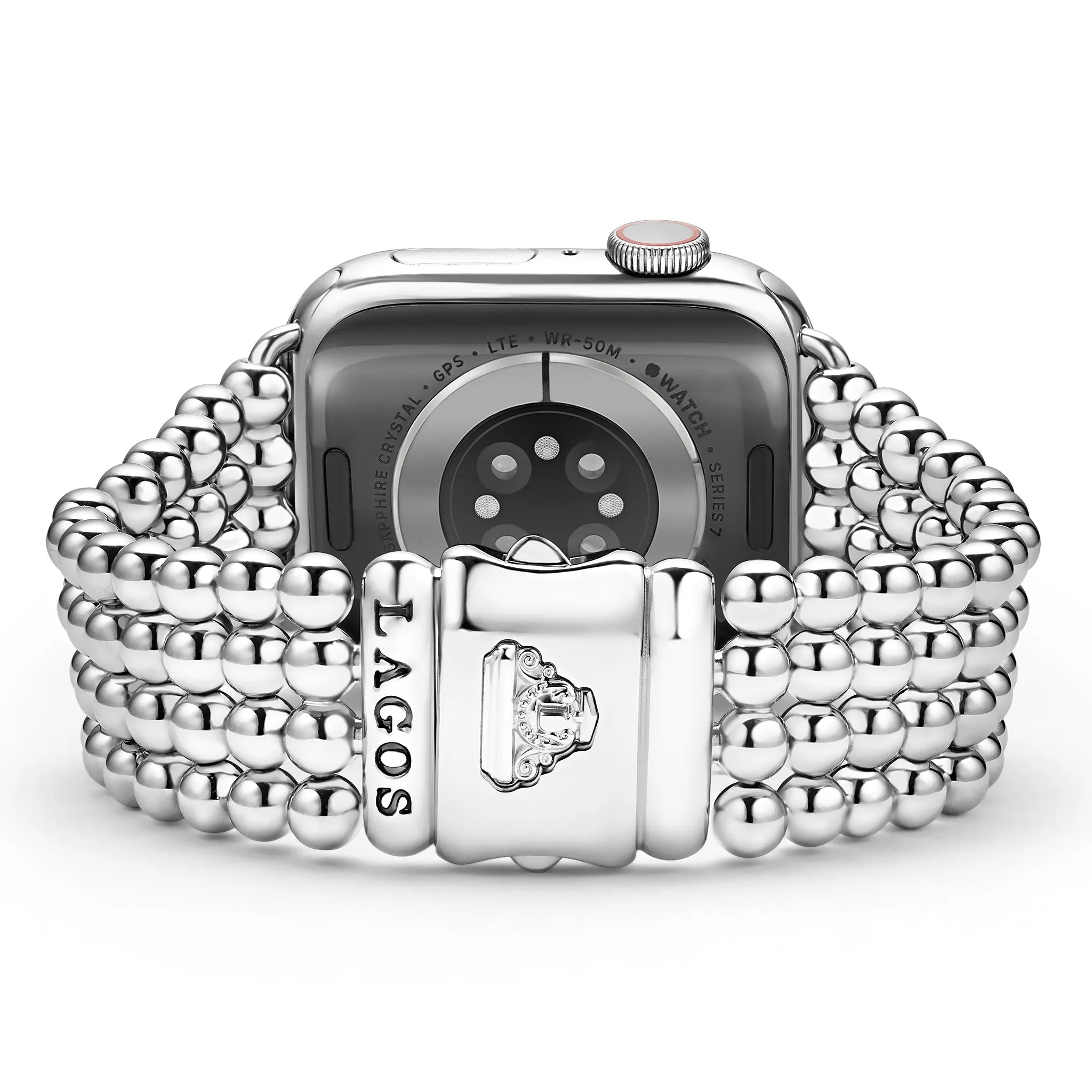 Smart Caviar Stainless Steel Infinite Caviar Beaded Watch Bracelet - 38-45mm