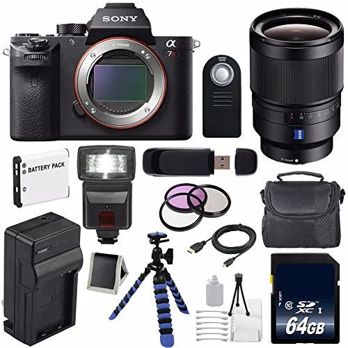 Sony Alpha a7R II Mirrorless Digital Camera (International Model)   Sony Distagon T FE 35mm f/1.4 ZA Lens   72mm 3 Piece Amazing Bundle