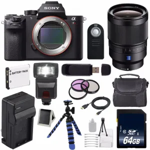 Sony Alpha a7R II Mirrorless Digital Camera (International Model)   Sony Distagon T FE 35mm f/1.4 ZA Lens   72mm 3 Piece Amazing Bundle