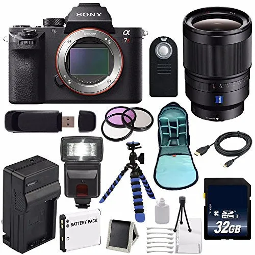 Sony Alpha a7R II Mirrorless Digital Camera (International Model)   Sony Distagon T FE 35mm f/1.4 ZA Lens   72mm 3 Piece Deluxe Bundle