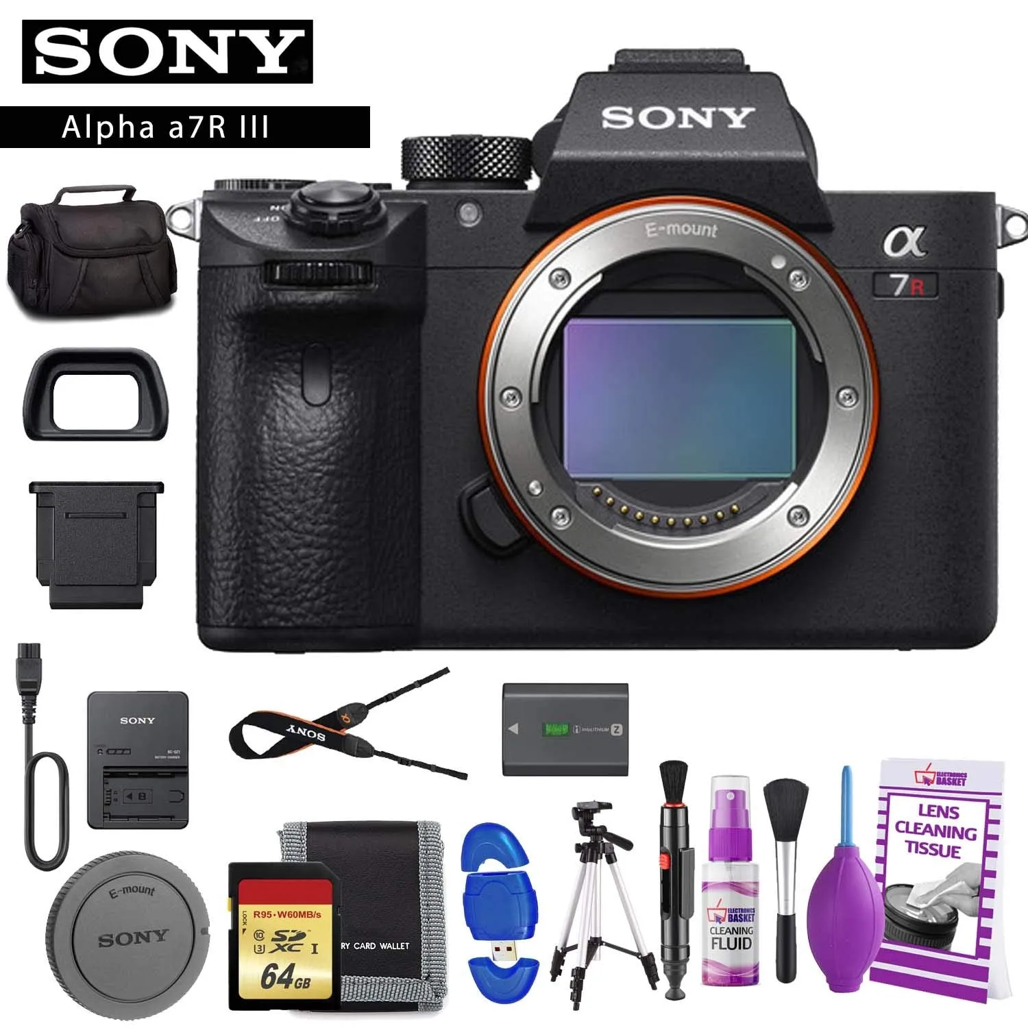 Sony Alpha a7R III Mirrorless Digital Camera (Body Only) Standard Accessory Kit