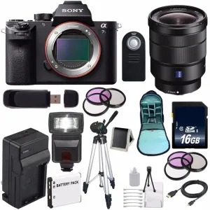 Sony Alpha a7S II a7S Mark II a7SII ILCE7SM2/B Mirrorless Digital Camera (International Model)   Vario-Tessar T FE 16-35 Lens Deluxe Bundle