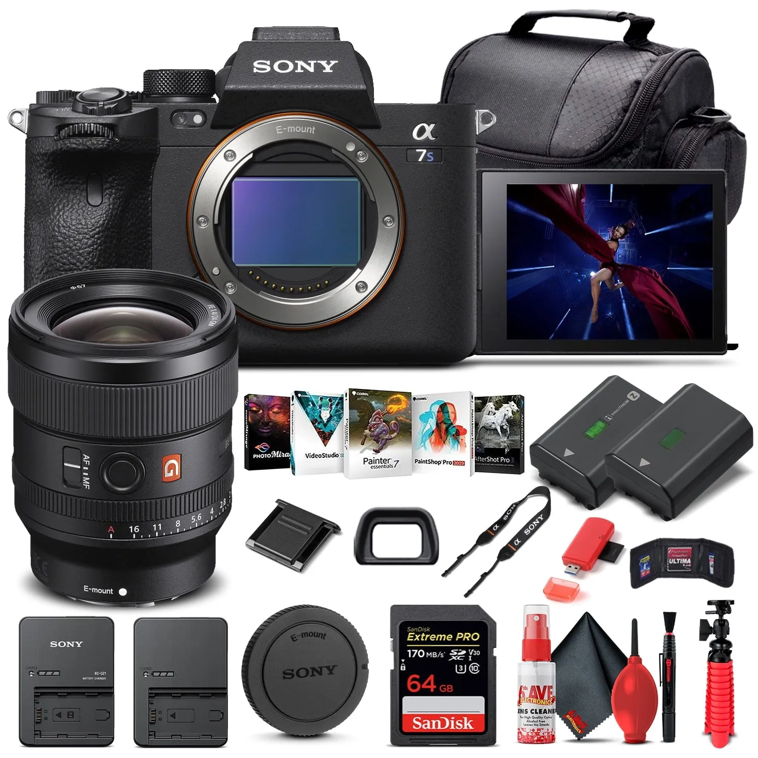 Sony Alpha a7S III Mirrorless Camera W/ Sony FE 24mm Lens - Basic Bundle