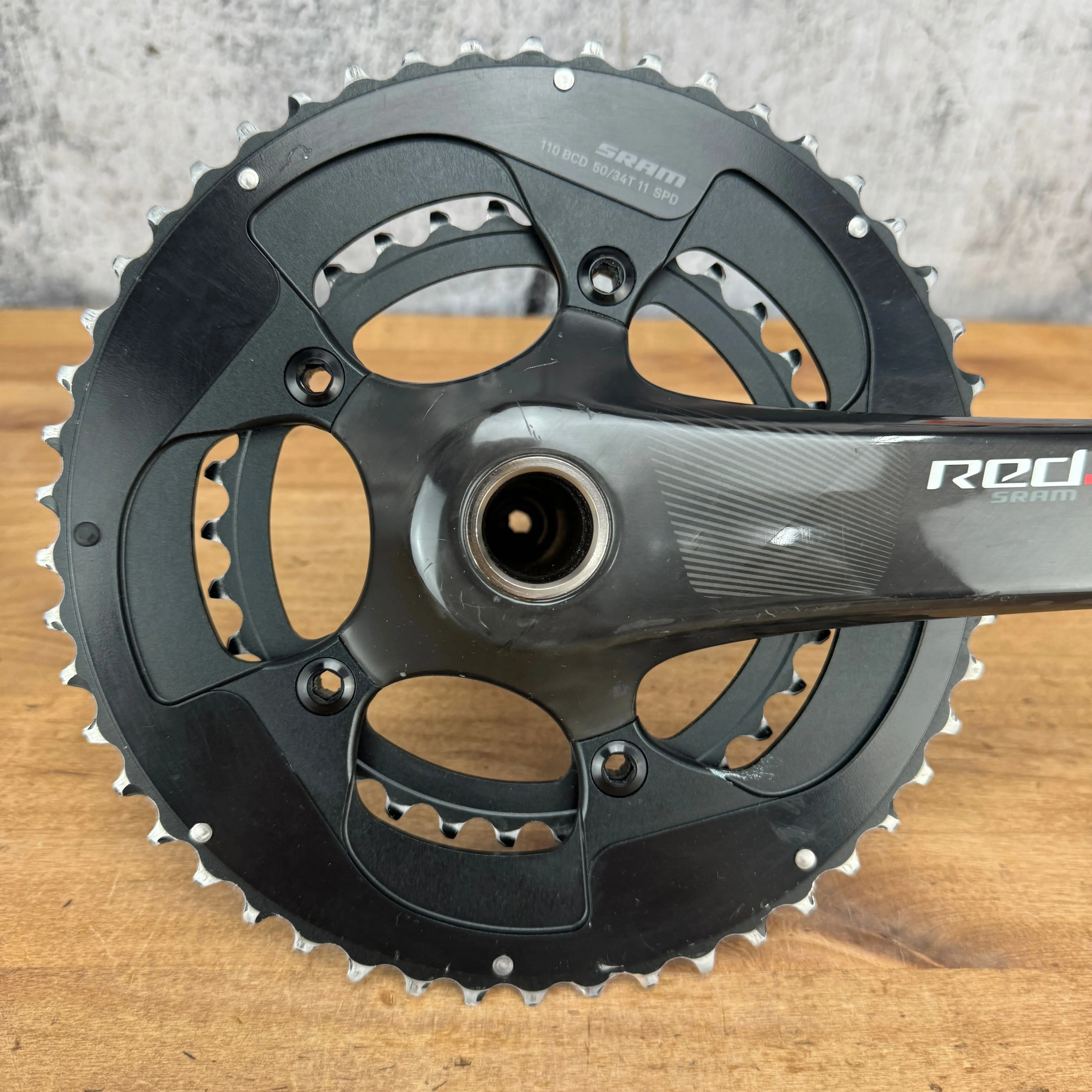 SRAM Red 172.5mm GXP 50/34t 110 BCD 11-Speed Carbon Bike Crankset 565g