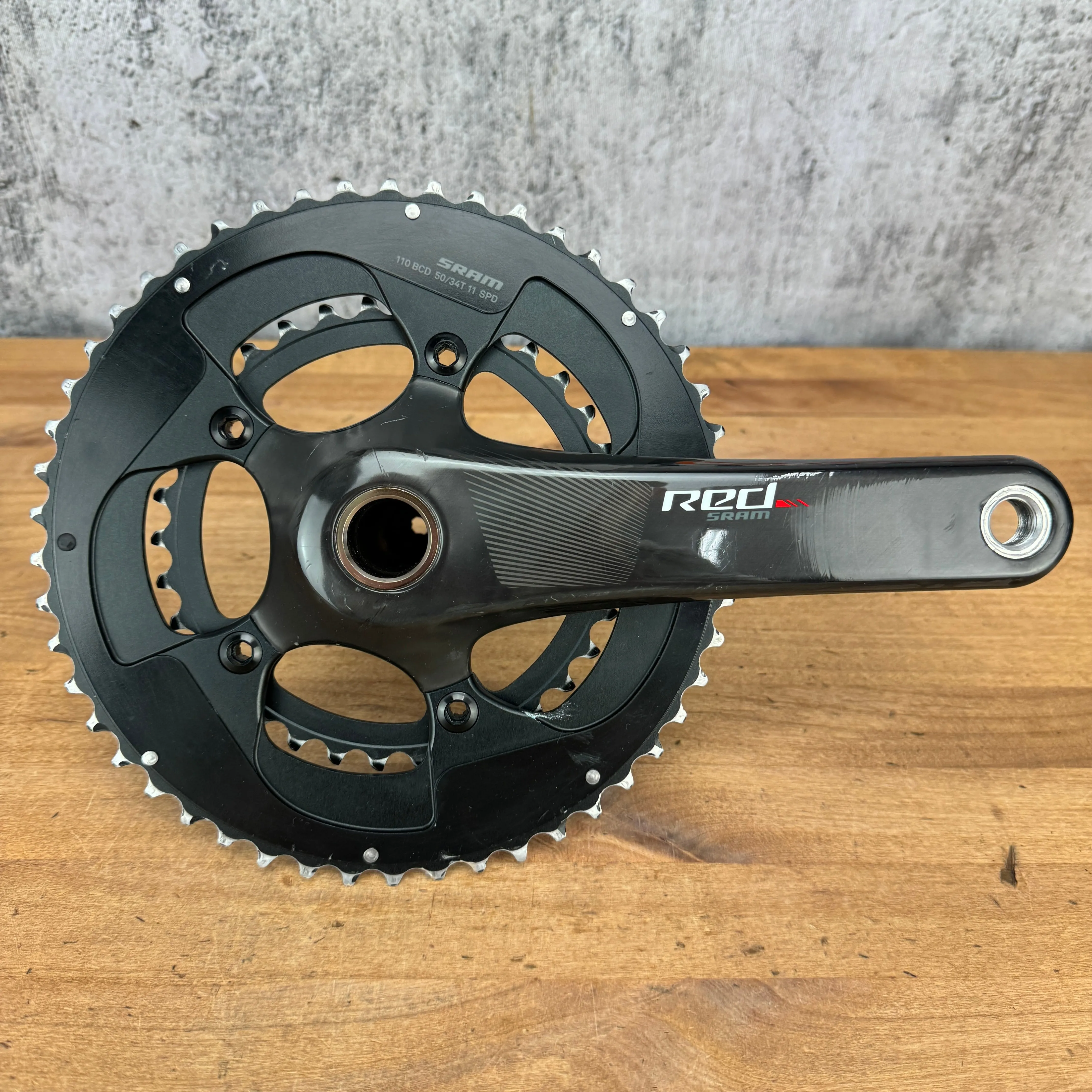 SRAM Red 172.5mm GXP 50/34t 110 BCD 11-Speed Carbon Bike Crankset 565g