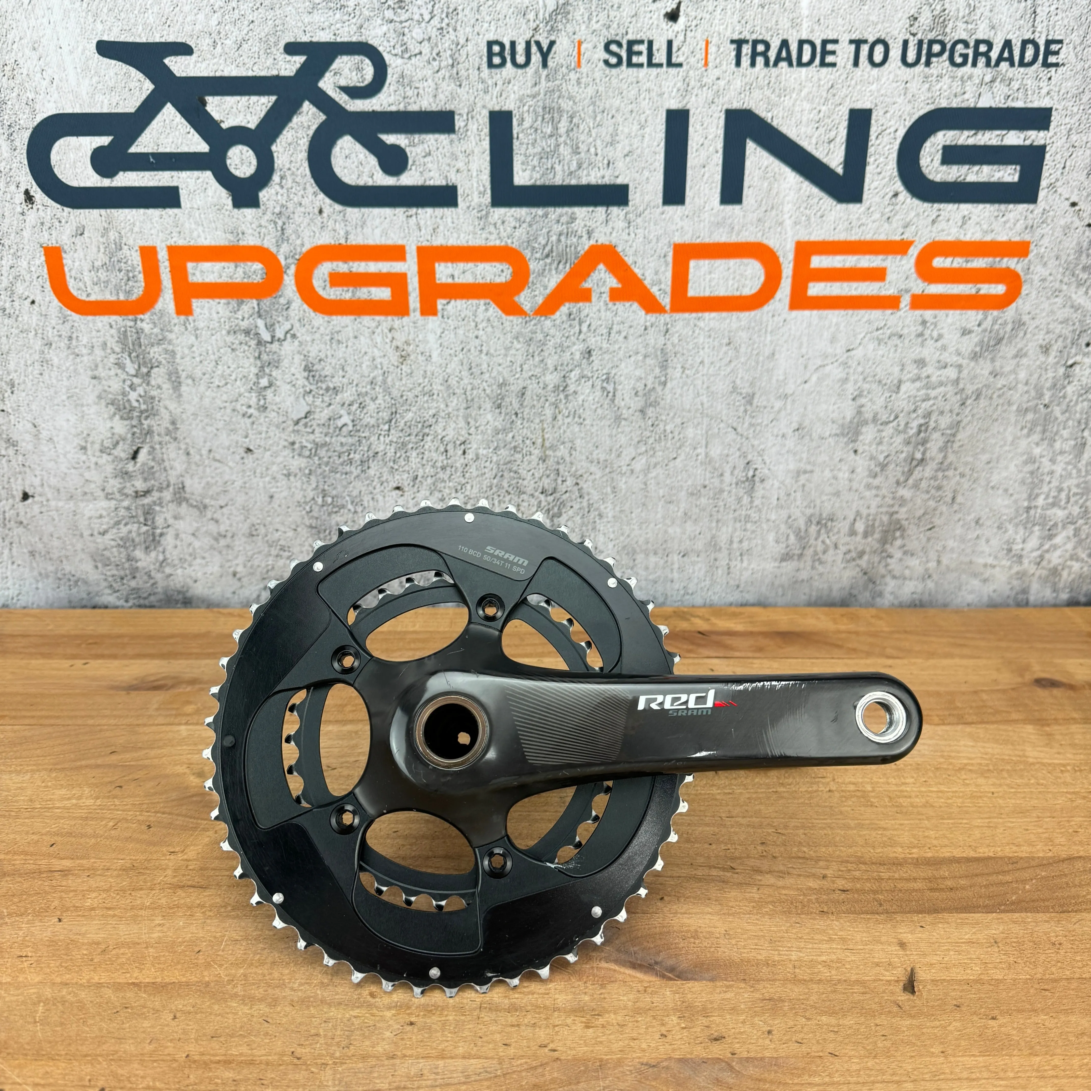 SRAM Red 172.5mm GXP 50/34t 110 BCD 11-Speed Carbon Bike Crankset 565g