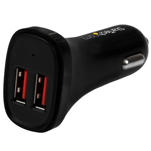 Startech.Com 2 Port Car Charger Power Adapter - Usb - 24W