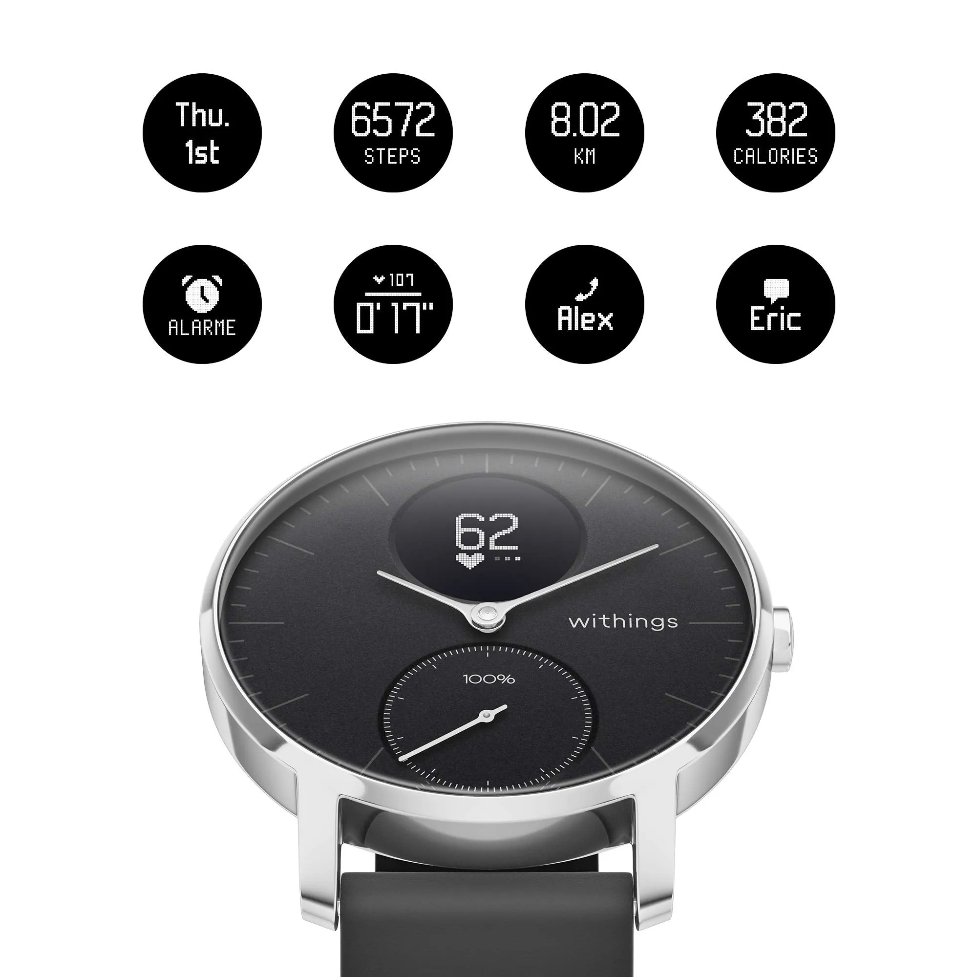 Withings/Nokia Steel HR - Hybrid Smartwatch